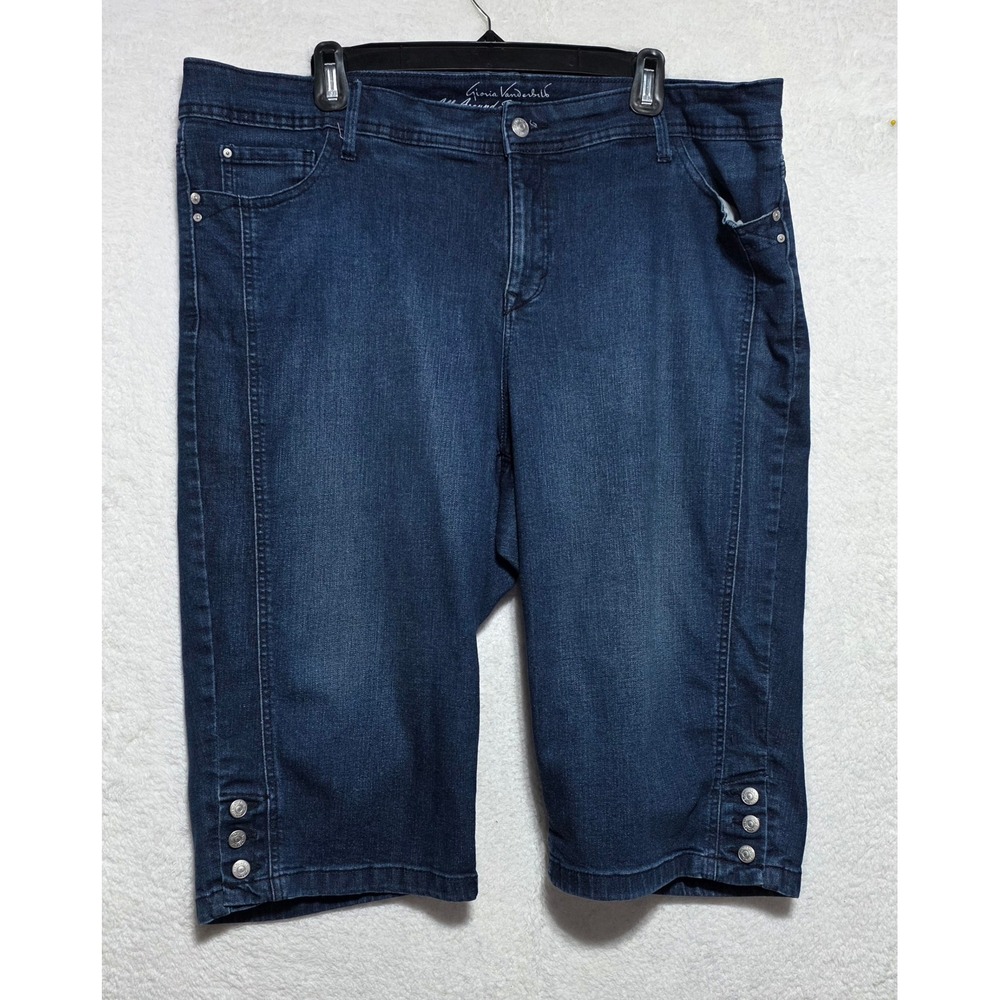Gloria Vanderbilt Mila Skimmer Shorts Dark Wash Plus 16W